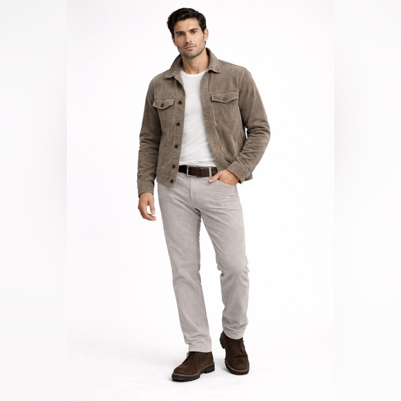 Banana Republic Other - Banana Republic Traveler Corduroy Pants Men’s Light Gray Slim Fit 33/34